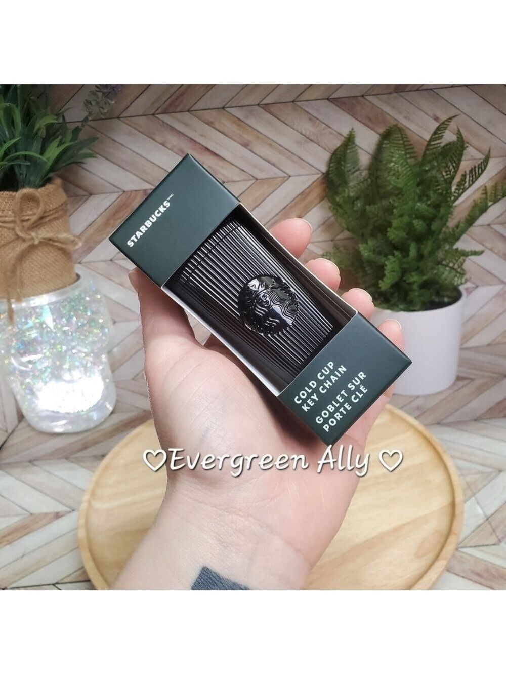 🖤NEW🖤 Starbucks Black Pleated Mini Tumbler Keychain Ornament *